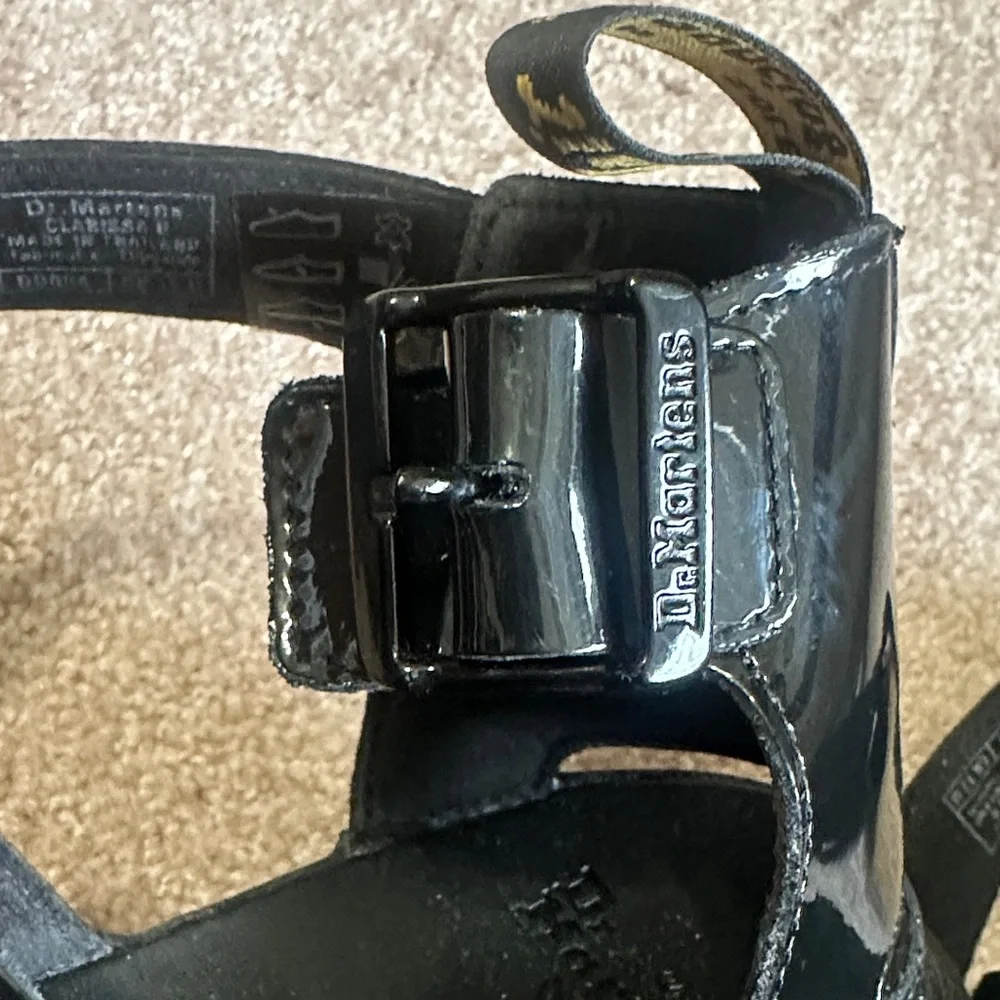 Dr. Martens Clarissa II Black Patent Leather Sandals - Picture 7 of 9